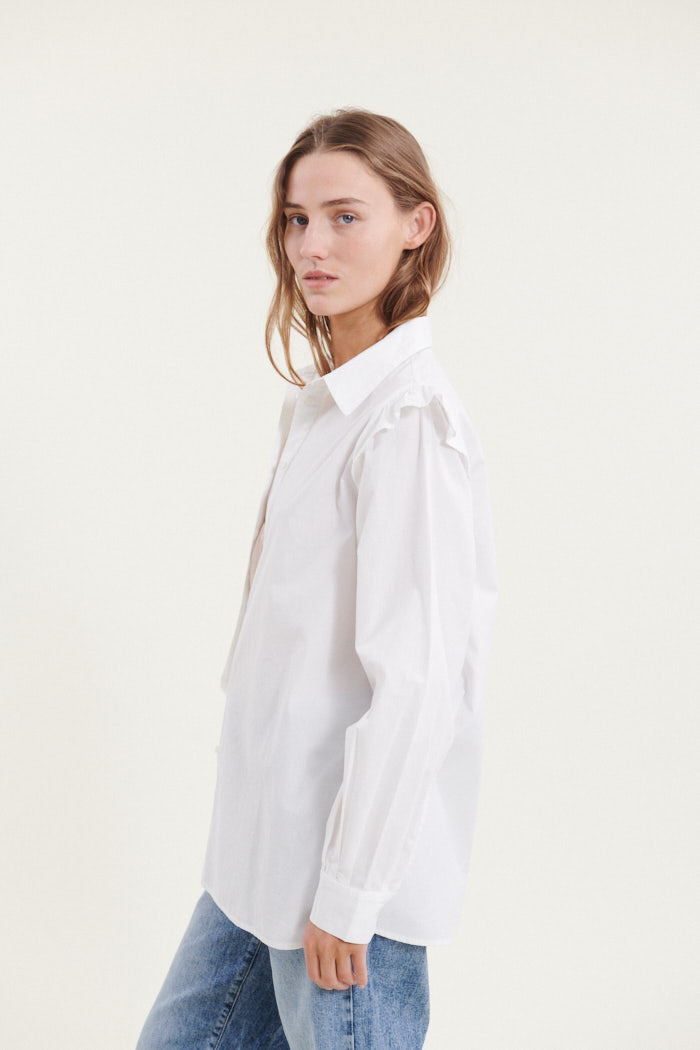 Basic Apparel Milly Shirt Shirts 423 Bright White